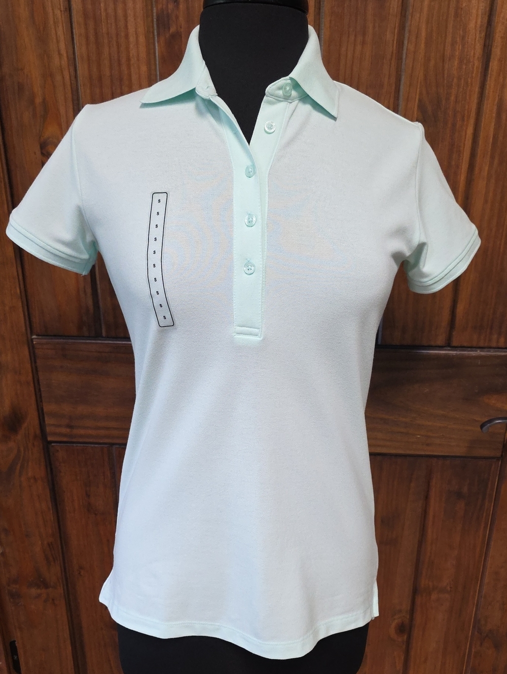 NWT Walter Hagen Celestial Mint Green Button-Down Polo Shirt - Size S